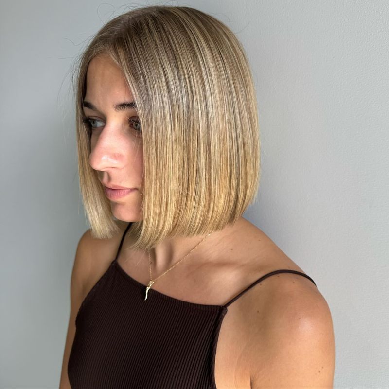 Blunt Bob with Highlights