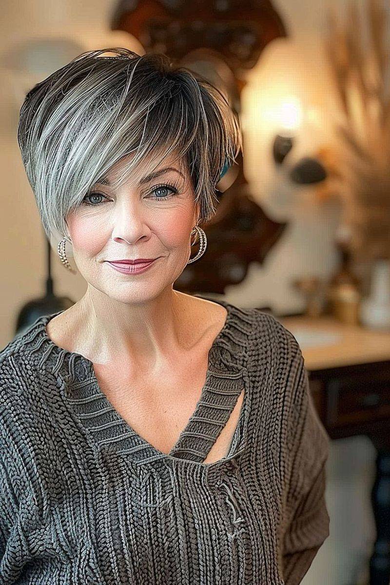 Chic Pixie with Highlights