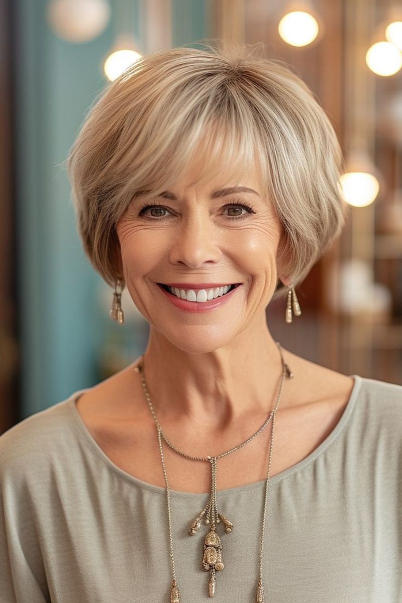 Chin-Length Layered Bob