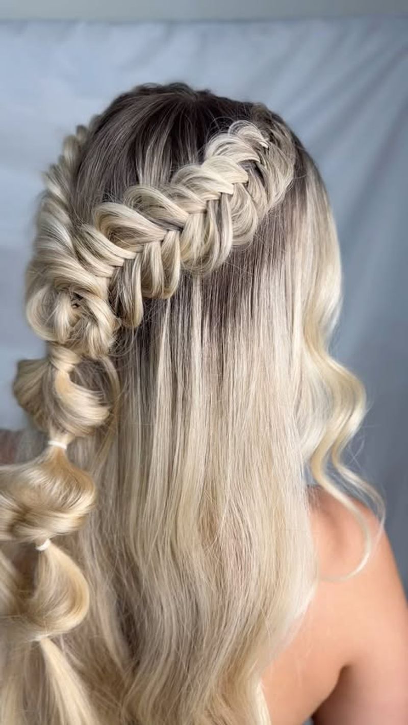 Classic French Braid with Loose Curls