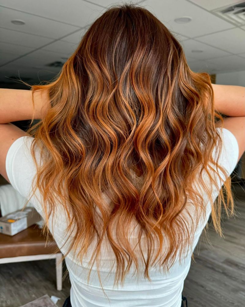 Copper Balayage Highlights