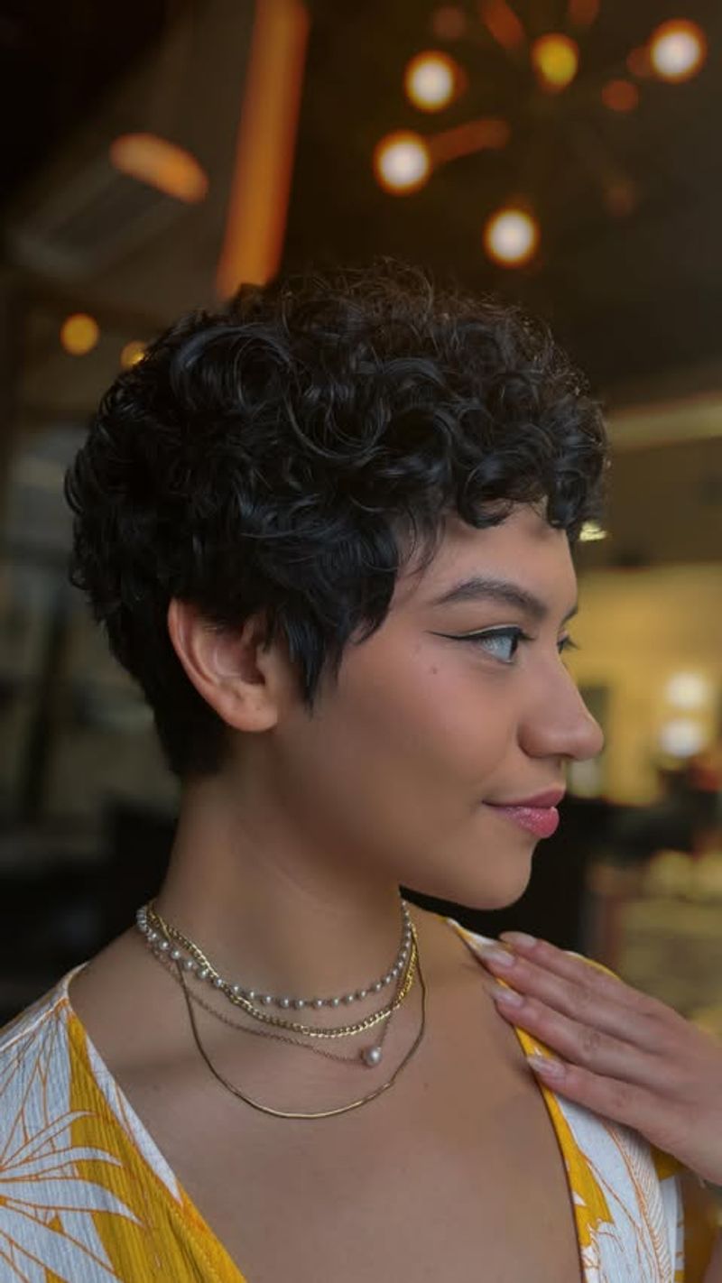 Curly Layered Pixie