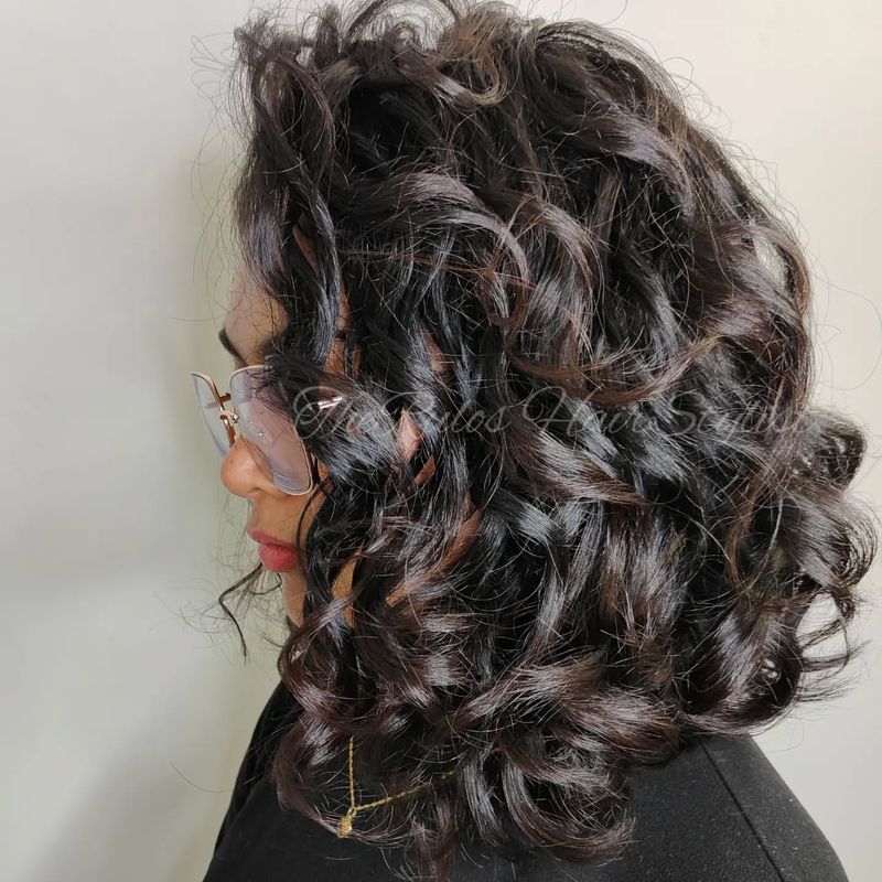 Curly Shoulder-Length Cut