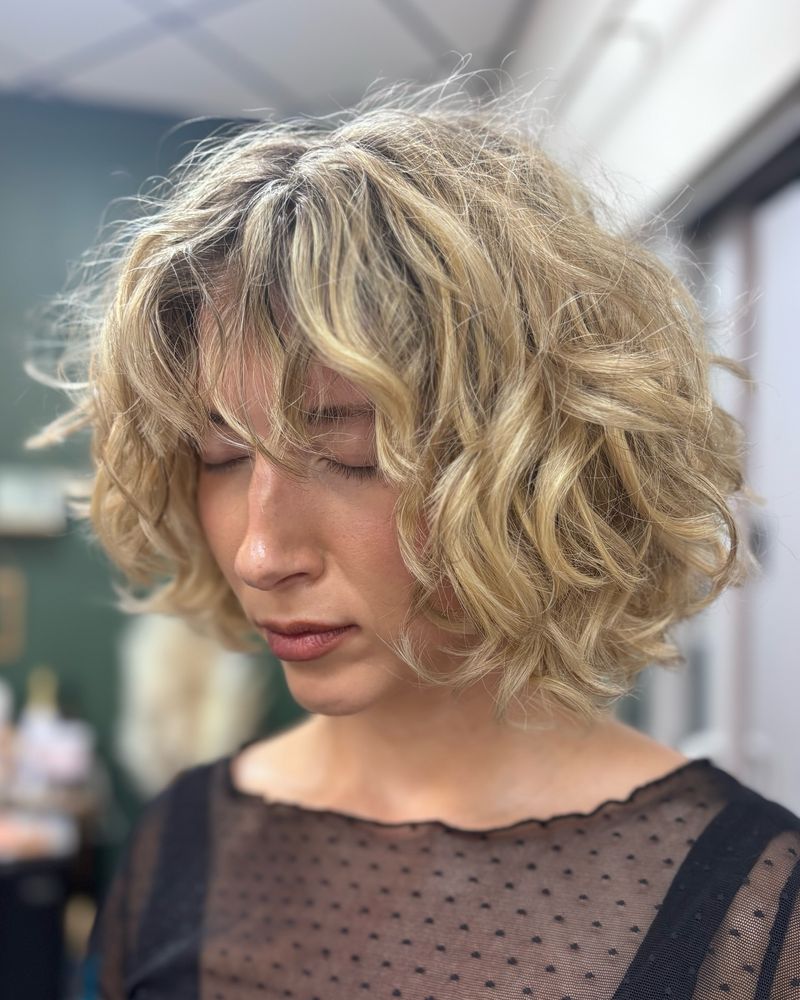 Curly Textured Bob