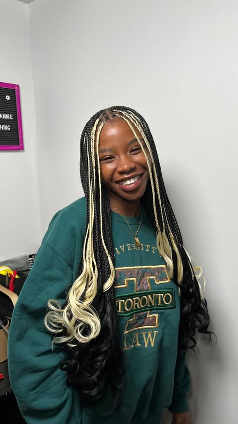 Curtain Bangs with Braids