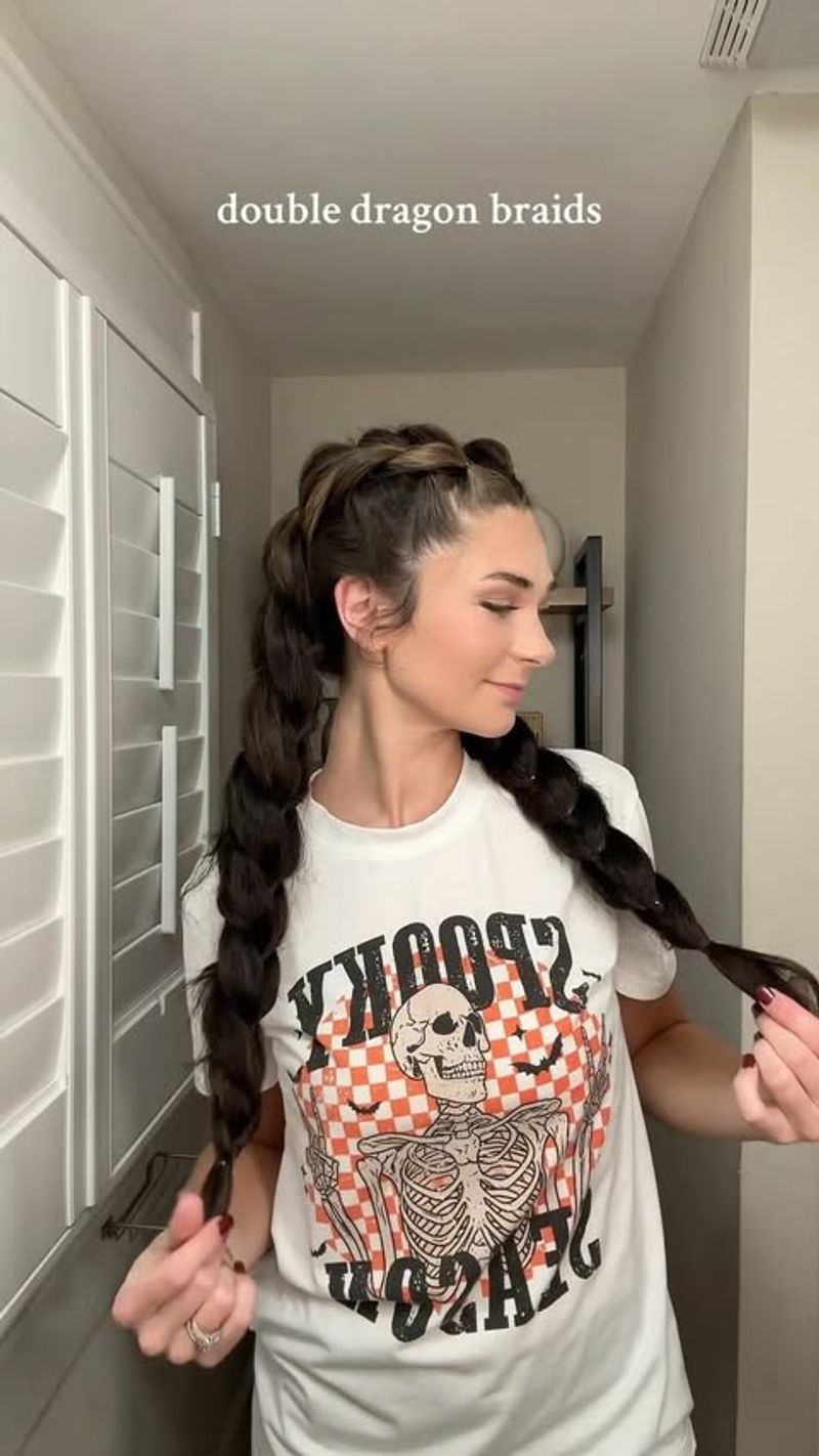 Dutch Braids with Bouncy Curls