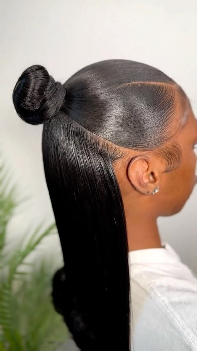 Half-Up Sleek Ponytail