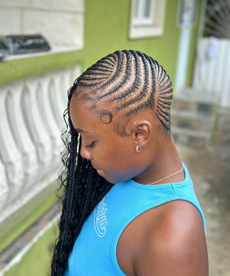 Lemonade Braids with Curly Ends