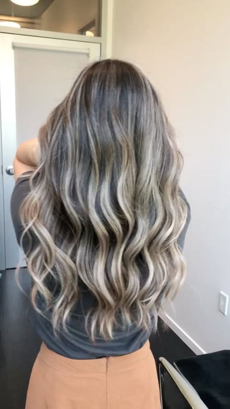 Partial Ash Blonde Highlights