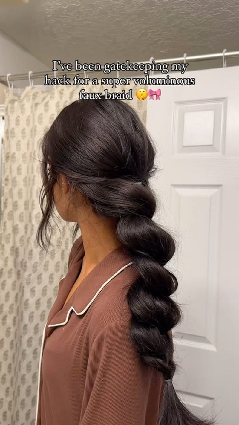 Reverse Braid with Curly Tips