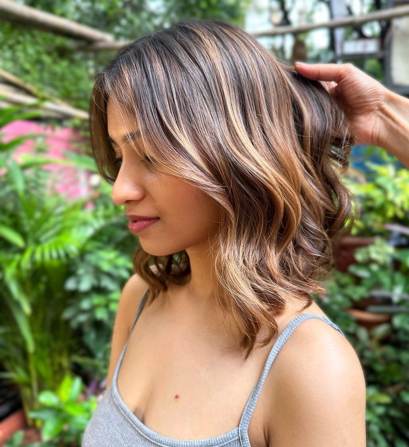 Shoulder-Length Bob with Highlights