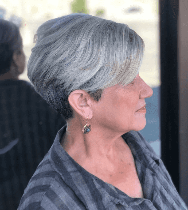 Silver Pixie with Undercut