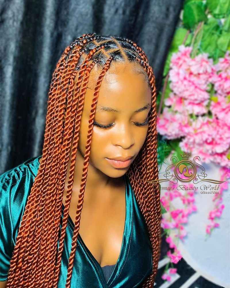 Twist Braids with Curls