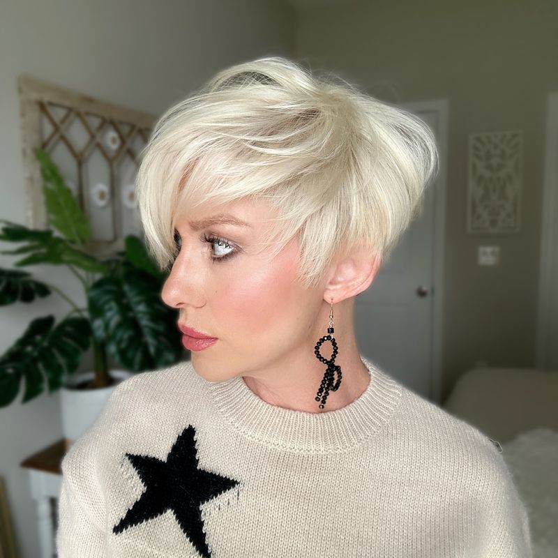 Asymmetrical Blonde Pixie