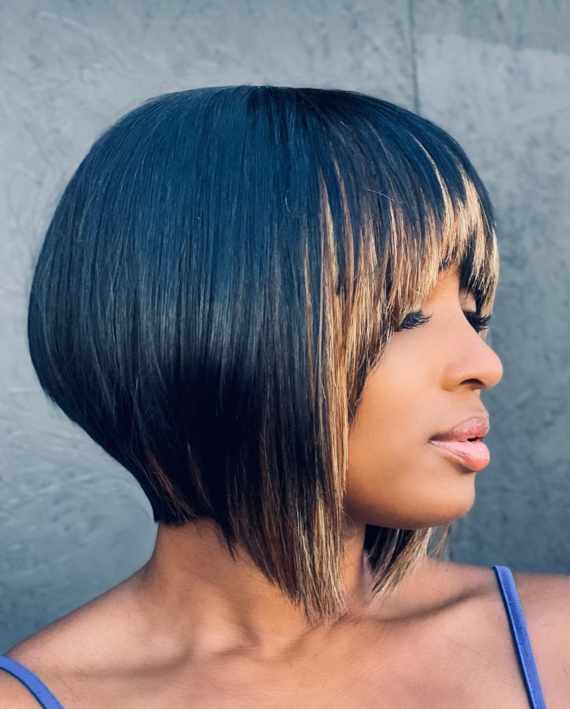 Asymmetrical Bob with Long Bangs