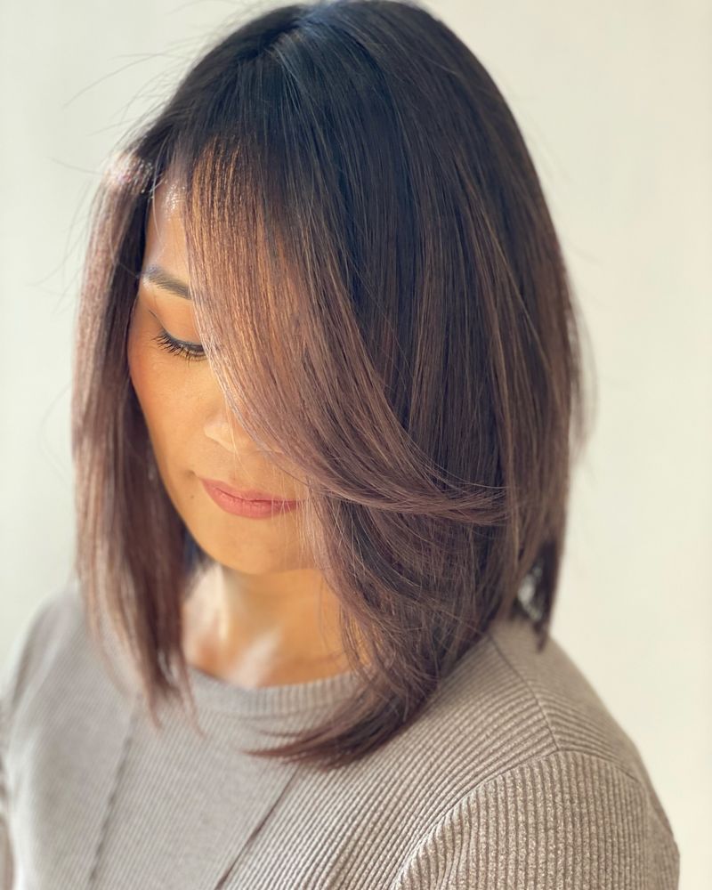 Layered Bob with Side Bangs