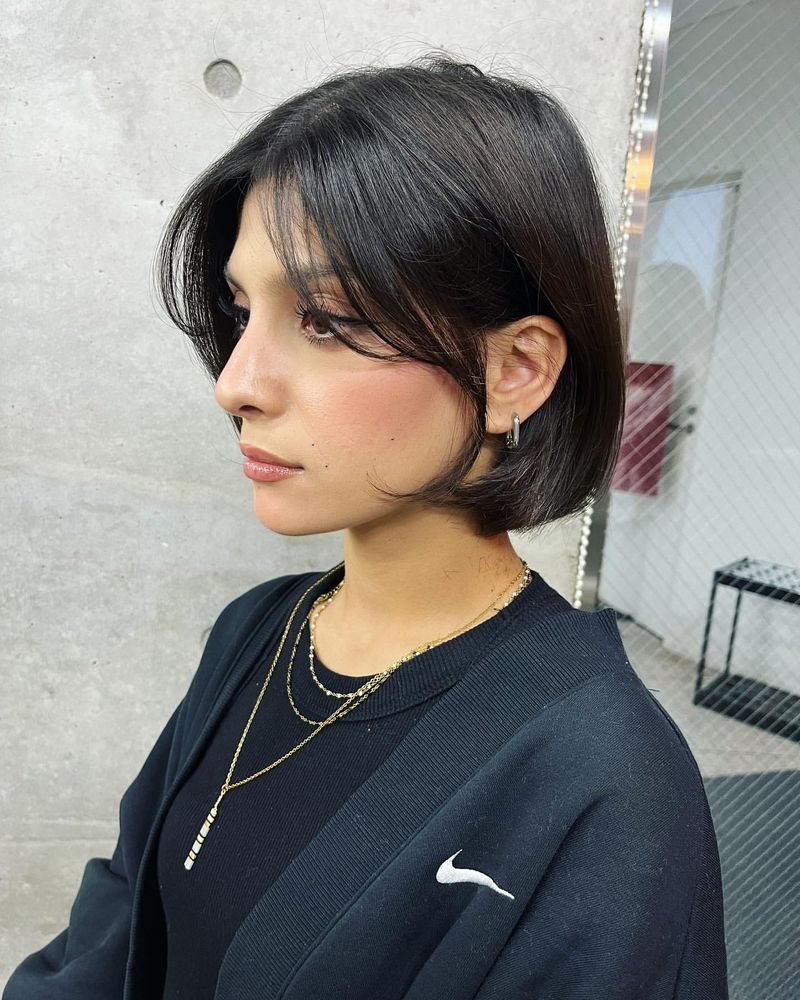 Layered Crop with Wispy Bangs