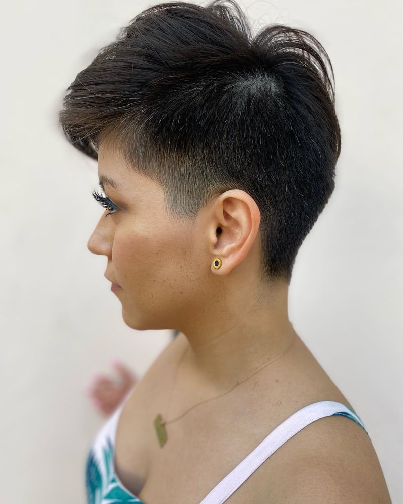 Pixie Cut with Side-Swept Bangs