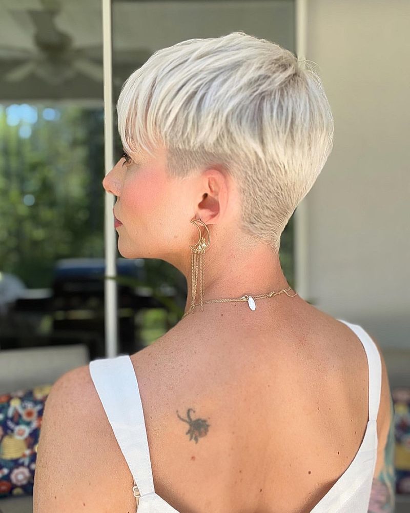 Pixie with Shaved Design