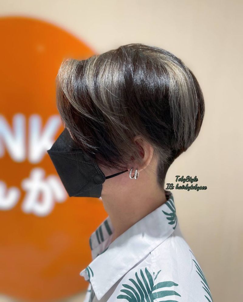 Soft Pixie with Long Side Bangs