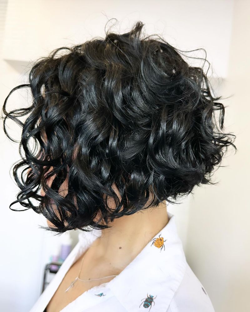Voluminous Curly Bob