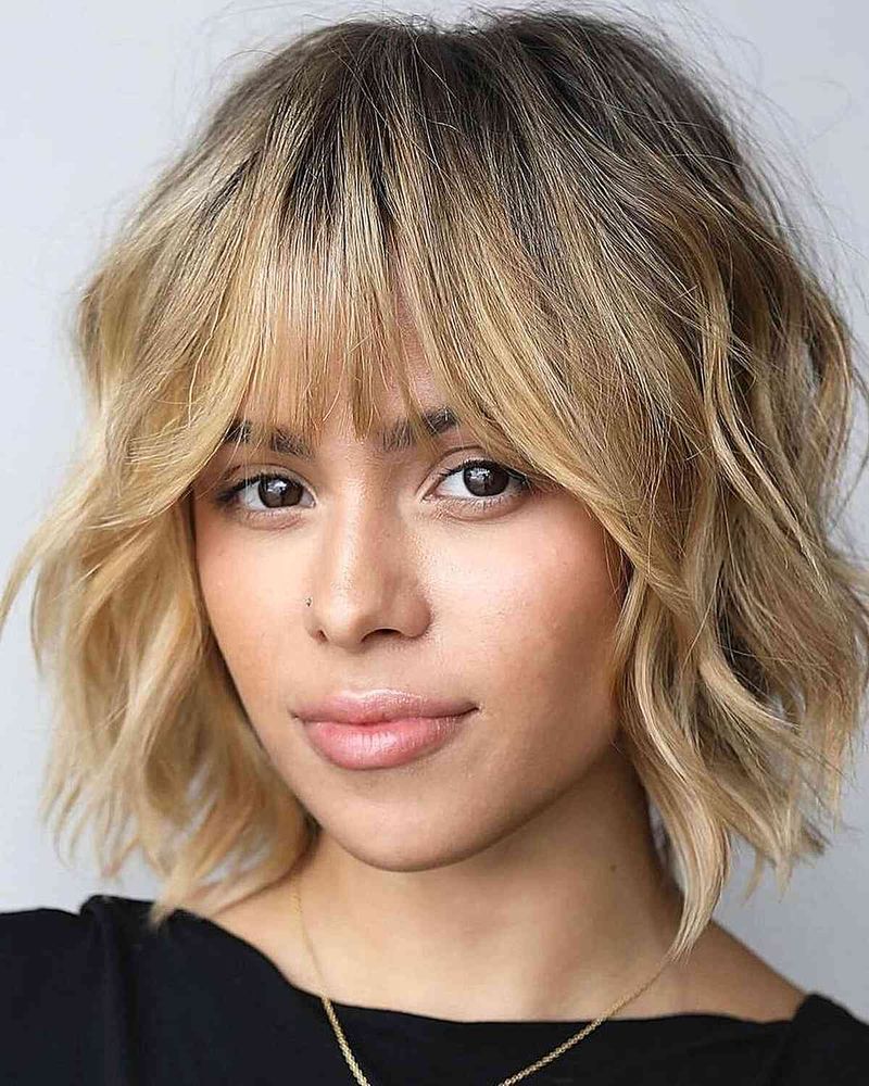 Bob with Side-Swept Bangs