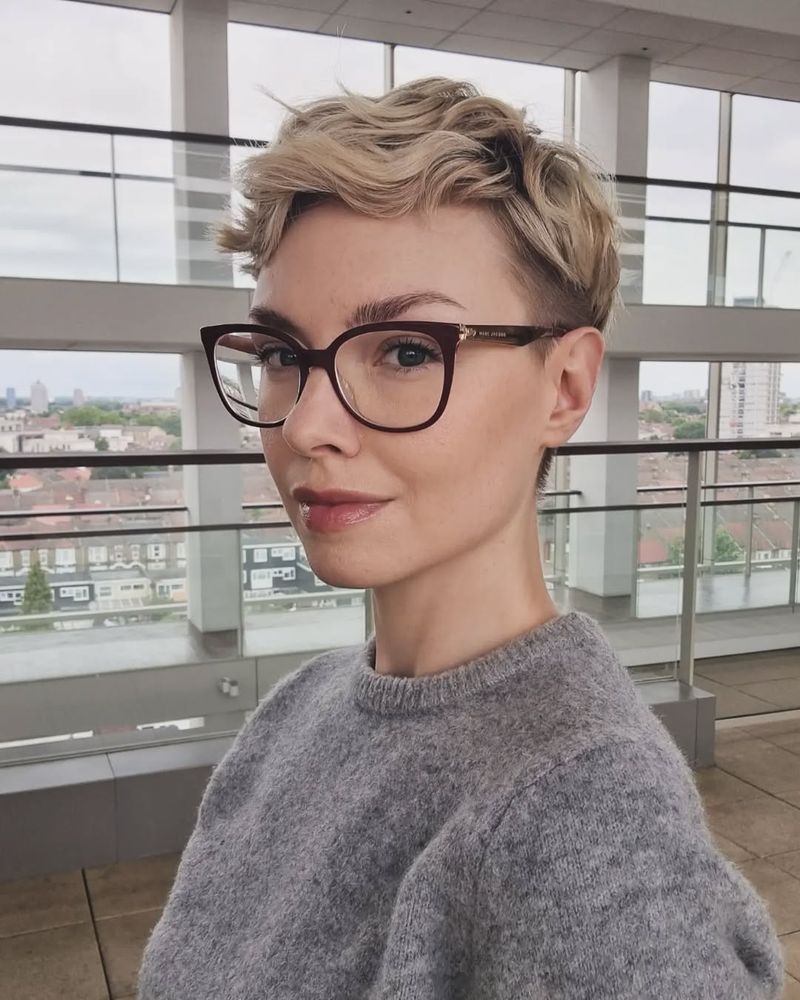 Edgy Pixie with Shaved Designs