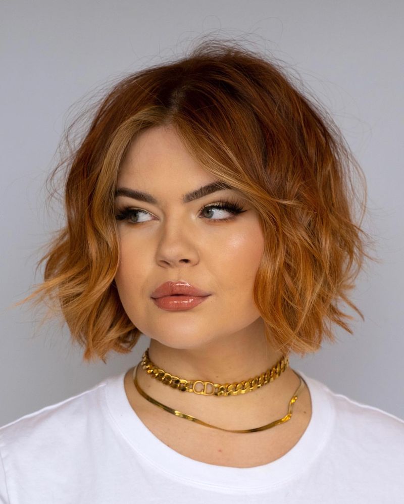 Layered Bob for Round Faces