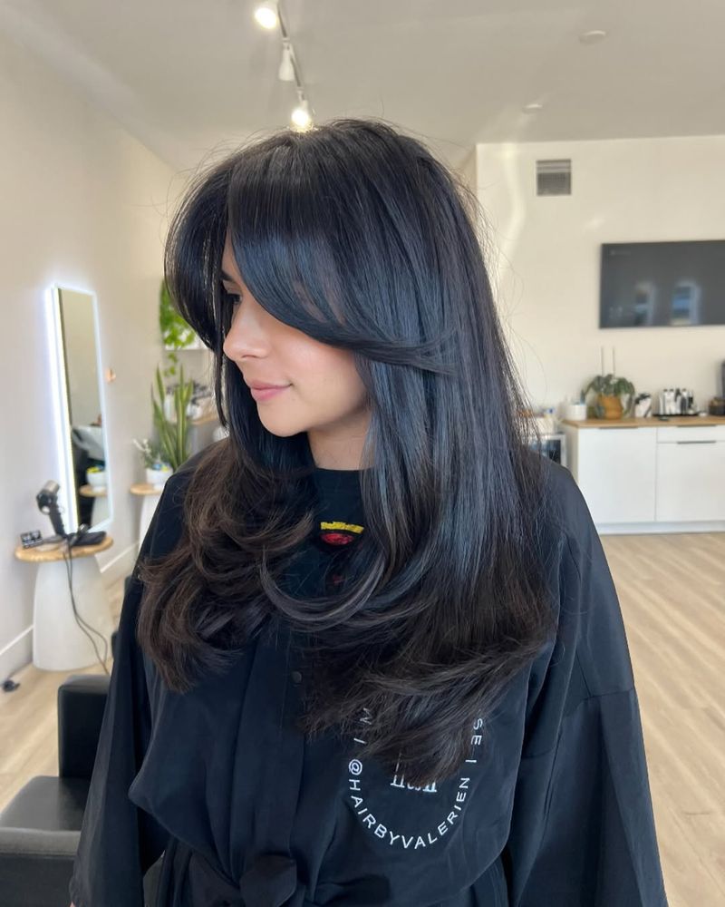 Layered Curtain Bangs