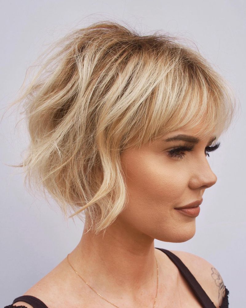Layered Fringe for Round Faces