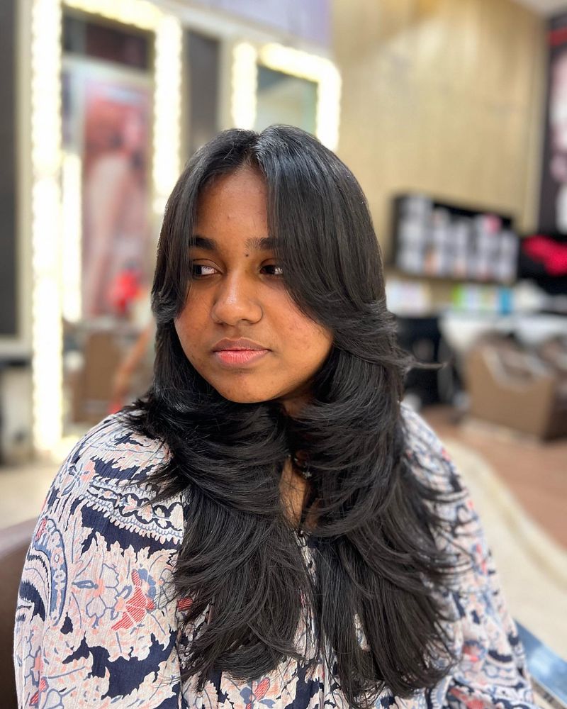 Long Curtain Bangs