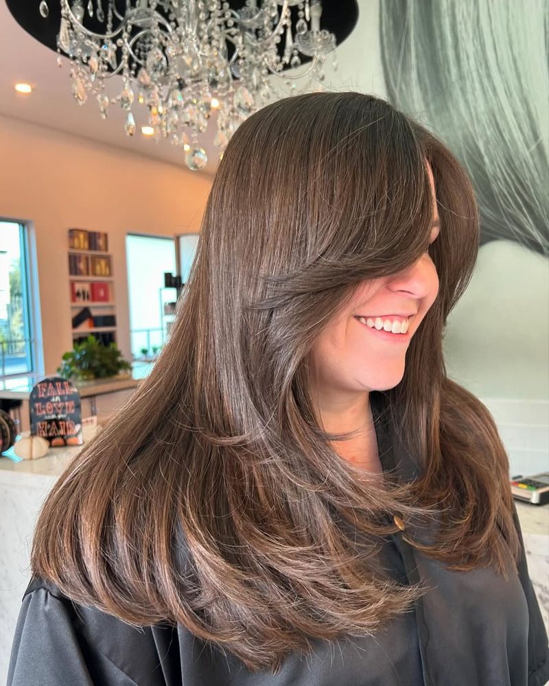 Side-Swept Curtain Bangs