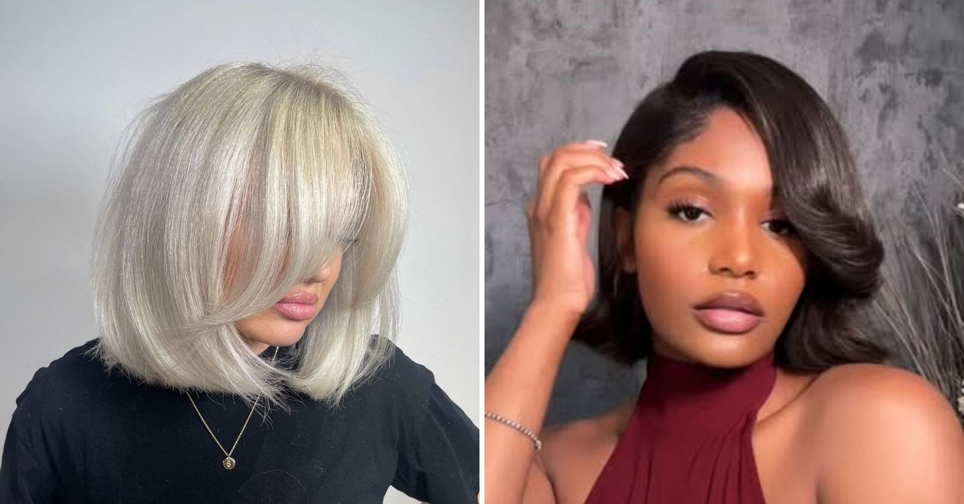 12 Trendy Ways to Style a Long Bob with Curtain Bangs