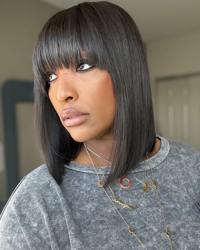 13. Blunt Bob with Fringe