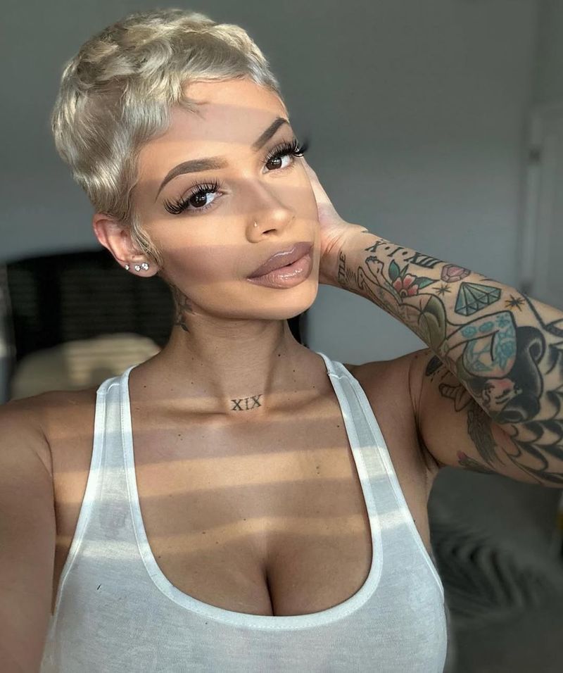 19. Bleached Blonde Pixie