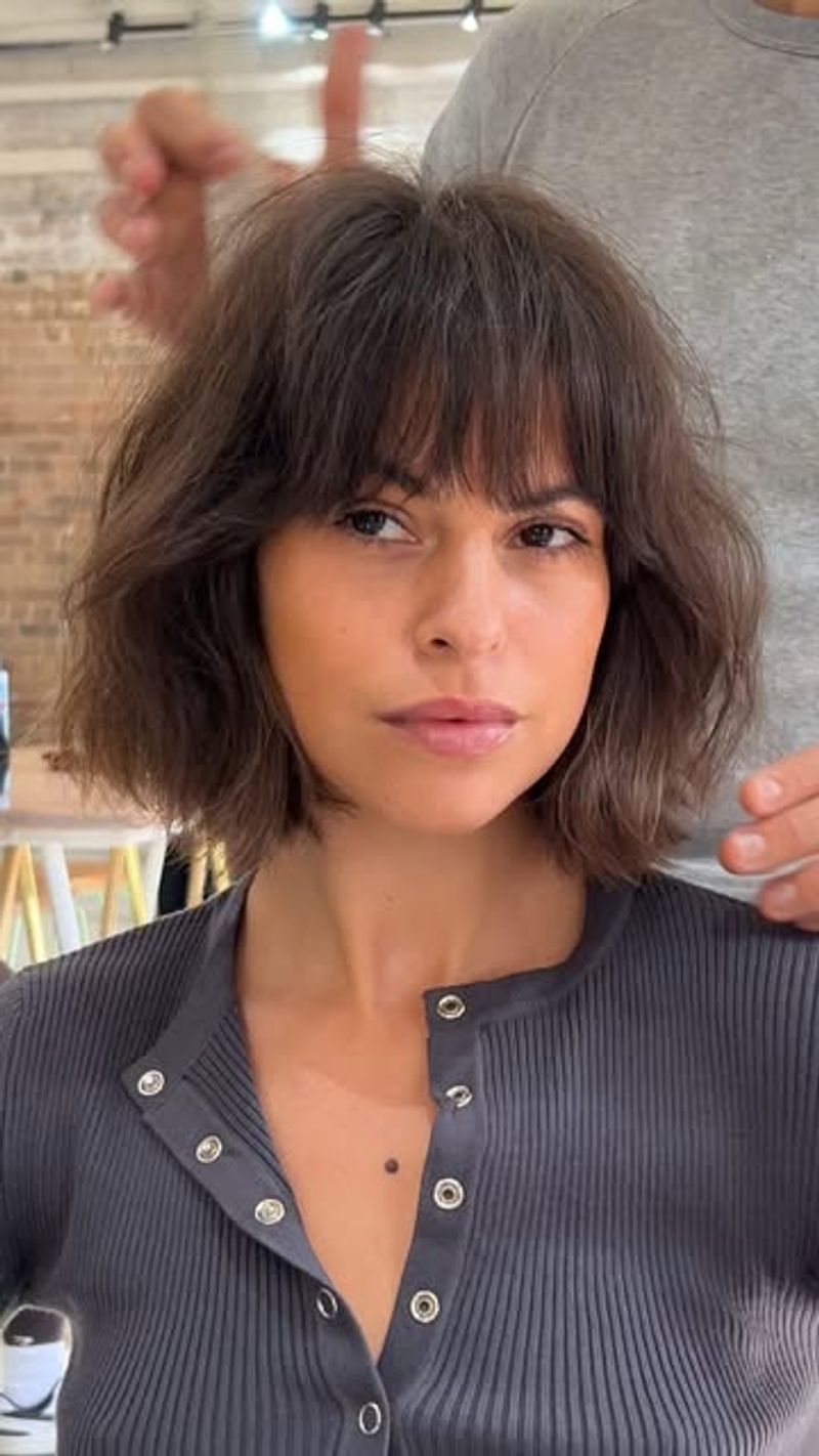 Chin-Length Bob with Fringe