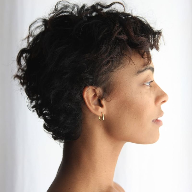 Curly Pixie with Side Part