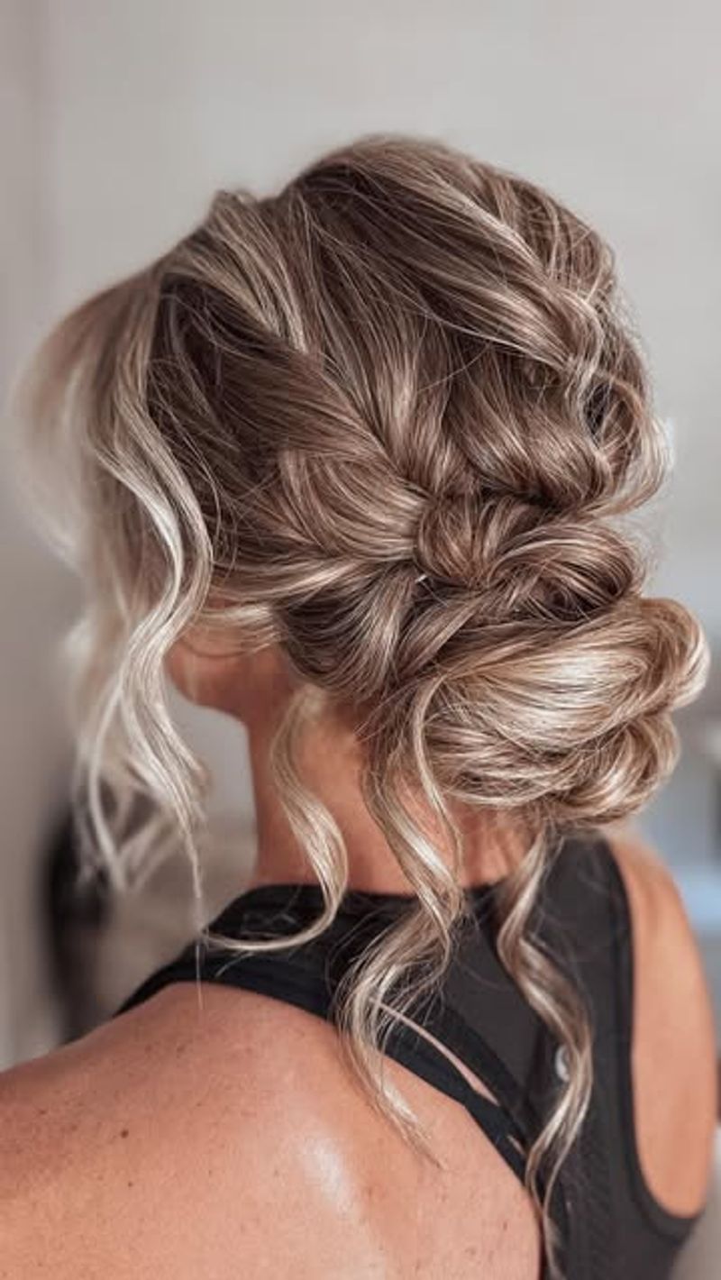 Messy Bun with Tendrils