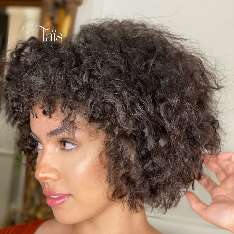 Sleek Curly Bob