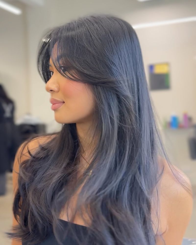 Straight Long Hair with Middle Part