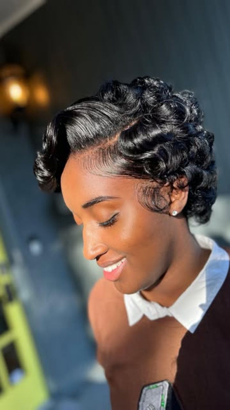 Vintage Curly Pixie